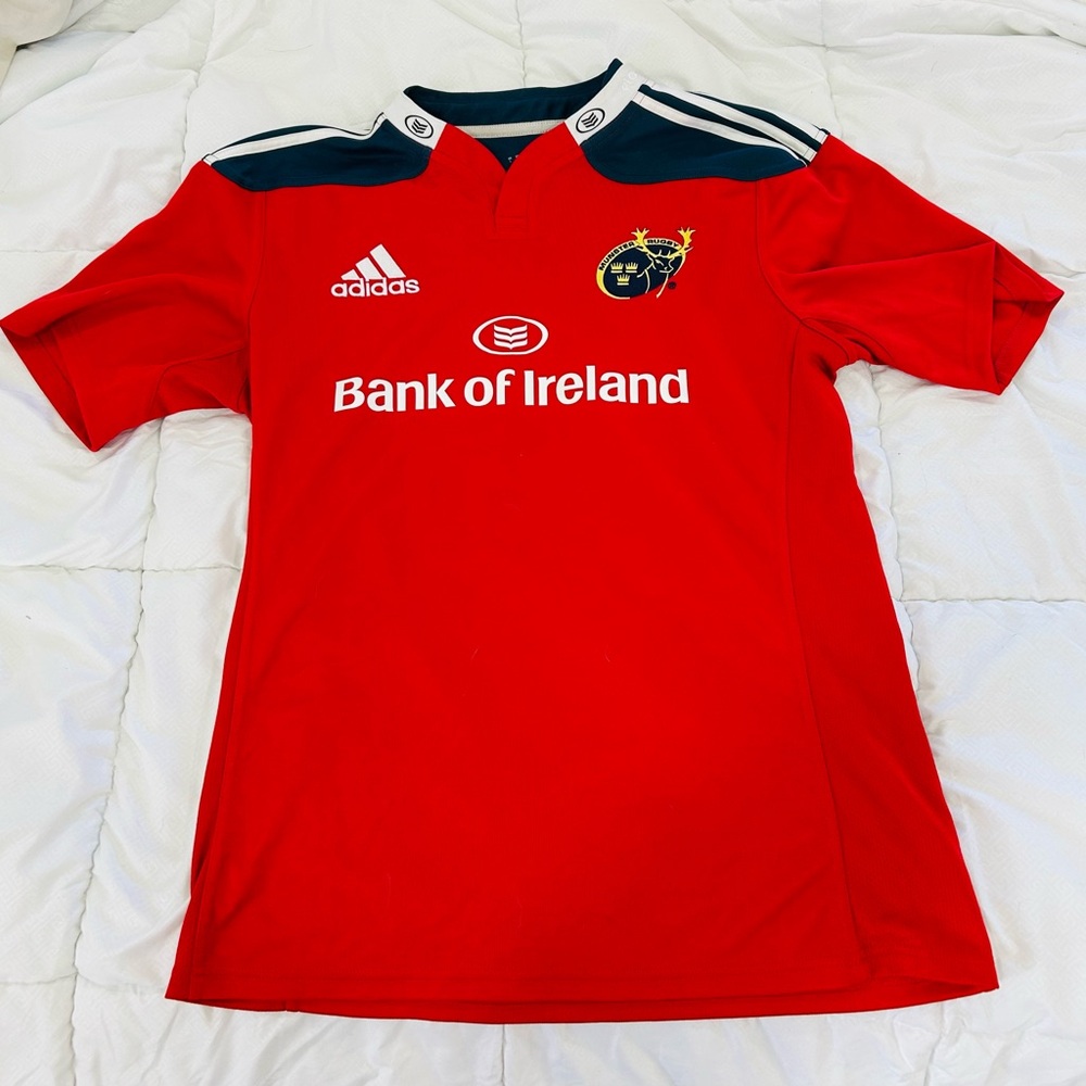 Adidas Red Munster Rugby Jersey